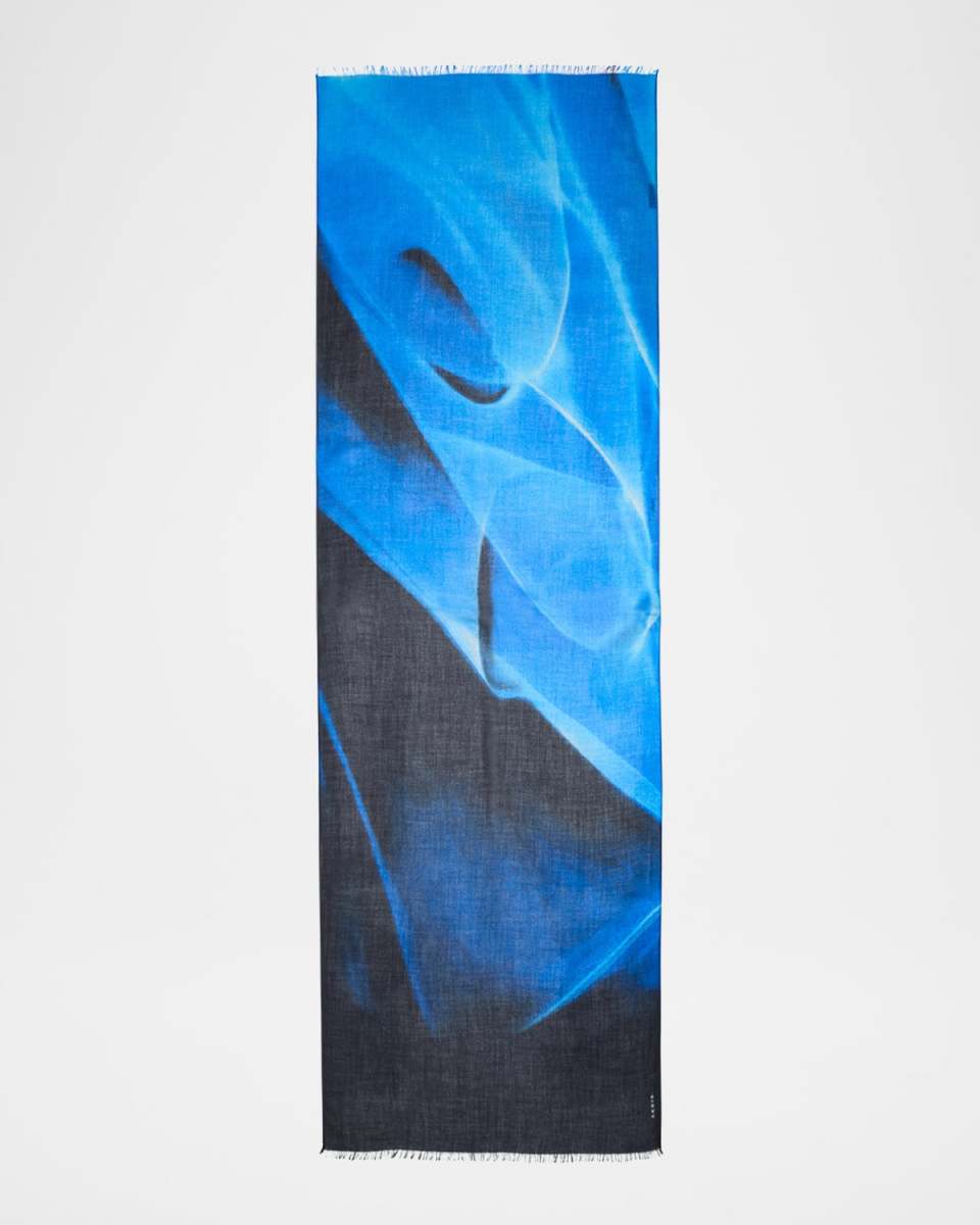 Alyson's Cyanotype Printed Cashmere Scarf